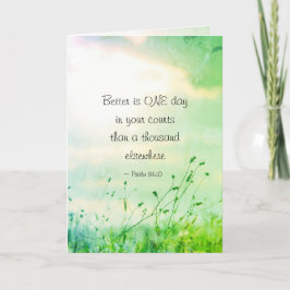 Tarjeta Salmo 84:10 Mejor es UN día en la Biblia de tu cor