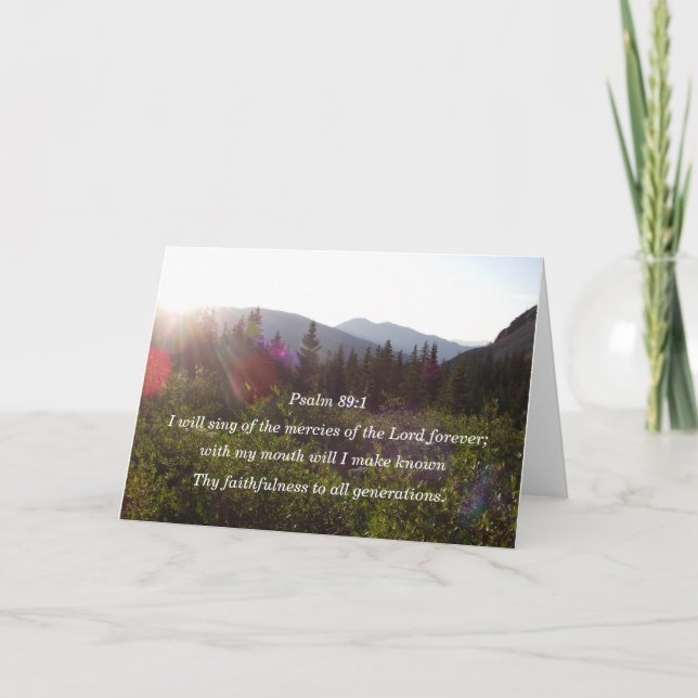 Tarjeta Salmo 89:1 Cantaré las misericordias del Señor (Anverso)