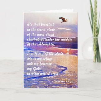 Tarjeta Salmo 91:1-2 El que habita en el lugar secreto