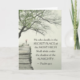 Tarjeta Salmo 91:1 El que vive en el lugar SECRETO
