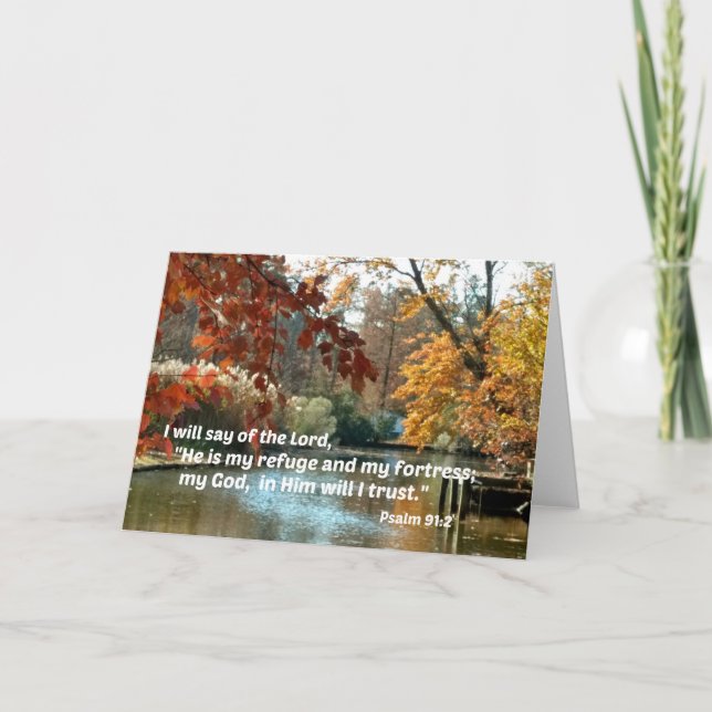 Tarjeta Salmo 91:2 Diré del Señor (Anverso)