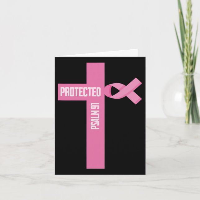 Tarjeta Salmo protegido 91 Brea bíblica de salmo 91ª crist (Anverso)