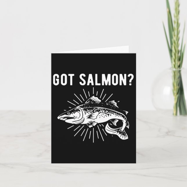 Tarjeta Salmon Salmon Fish Salmon Fisherman (Anverso)