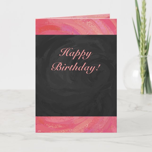 Tarjeta Salmon Swirl y el Fiesta negro (Anverso)