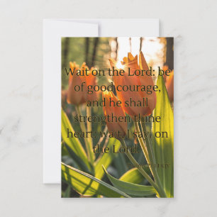 Tarjeta Salmos 27:14 KJV Biblia Scripture Fic Greeting