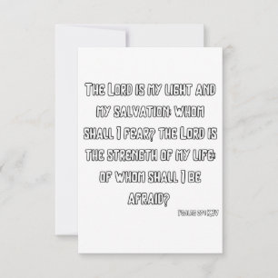 Tarjeta Salmos 27:1 Saludo de la Biblia de KJV