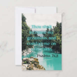 Tarjeta Salmos 71:21 KJV Biblia Verse Pic Flat Greeting