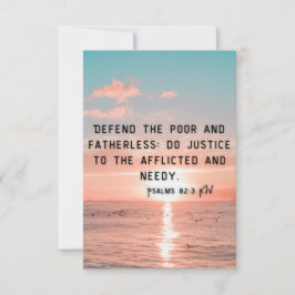 Tarjeta Salmos 82:3 KJV Biblia Verse Pic Flat Greeting