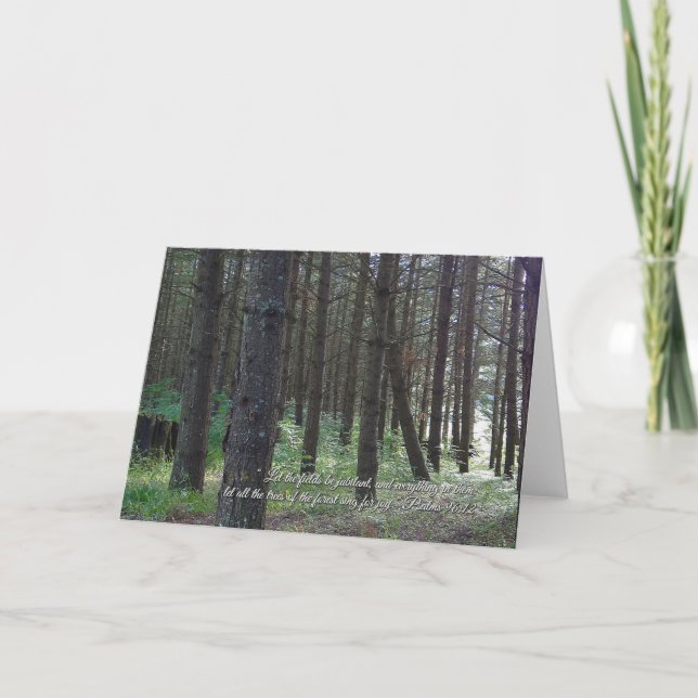 Tarjeta Salmos 96:12 Inspiradores (Anverso)