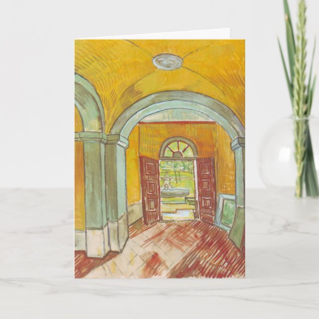 Tarjeta Salón de Entrada Van Gogh del Hospital de Saint Pa (Anverso)
