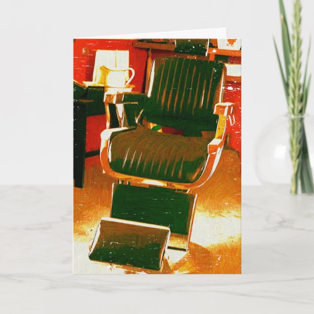 Tarjeta Salón de pelo del vintage (Anverso)