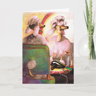 Tarjeta Salon Poodle Funny Birday Card