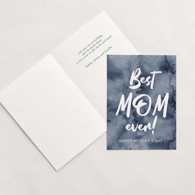 Tarjeta salpicadura de acuarela mejor mamá del mundo día d (Subido por el creador)