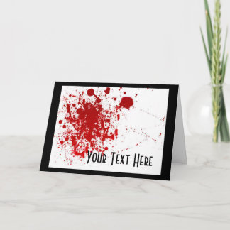 Tarjeta Salpicadura de la sangre