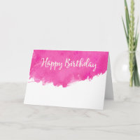 Salpicadura de pintura acuarela rosa Feliz Cumplea