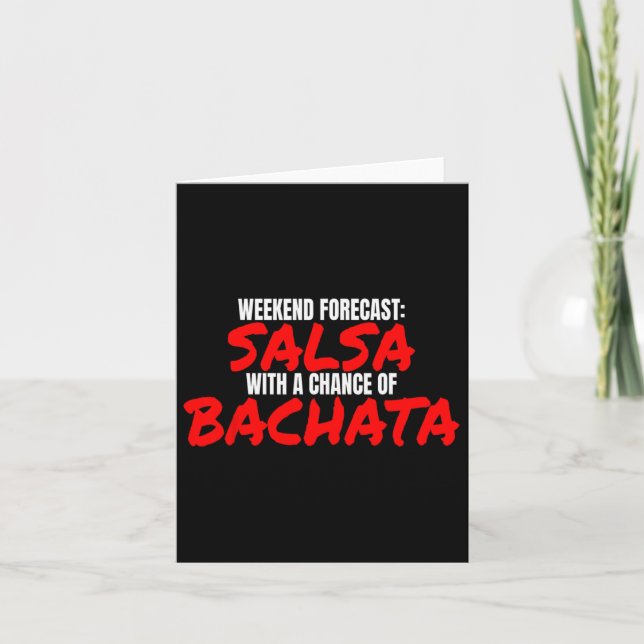 Tarjeta Salsa Bachata Dance Weekend Forecast Bachata Salsa (Anverso)