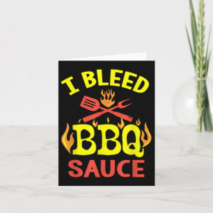 Tarjeta Salsa Bbq Sangrante - Gracioso Bbq Master Grilling