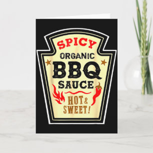 Tarjeta Salsa BBQ Scy Halloween Disfraz Divertido de Comid