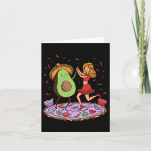 Tarjeta Salsa de aguacate bailando Cinco De Mayo