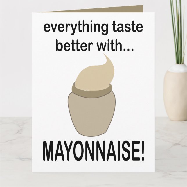 Tarjeta Salsa de Mayonesa Comida Divertida Mayonesa (Anverso)