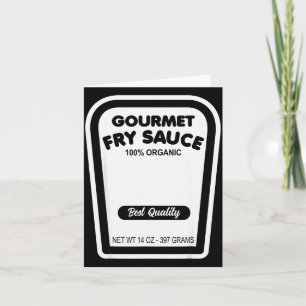 Tarjeta Salsa divertida para patatas fritas gourmet Fácil 