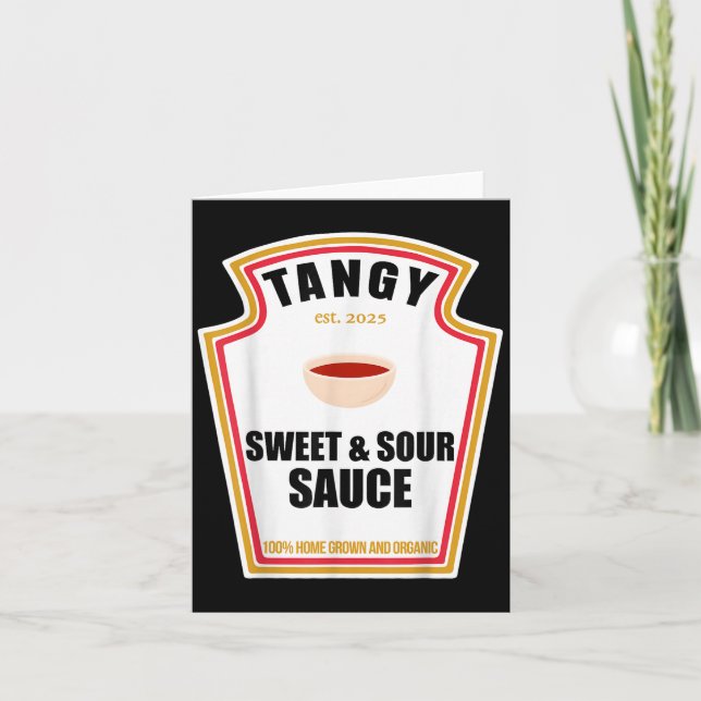 Tarjeta Salsa Dulce y Ácida Tangy Amante de la Comida Comb (Anverso)