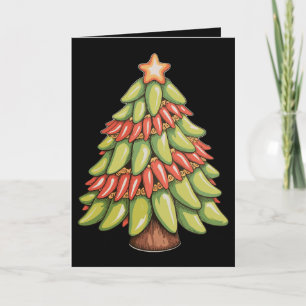 Tarjeta Salsa Picante Árbol de Navidad Chili Pepper Navida