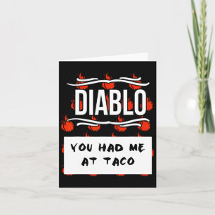 Tarjeta Salsas Calientes Grupo Halloween Diablo Sauce Me T