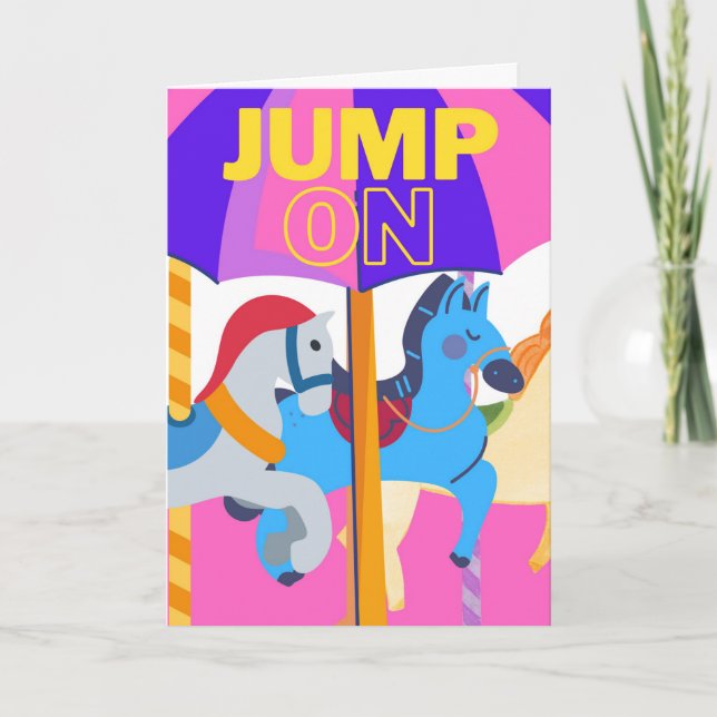 Tarjeta Salta a tomar un paseo y celebrar (Anverso)