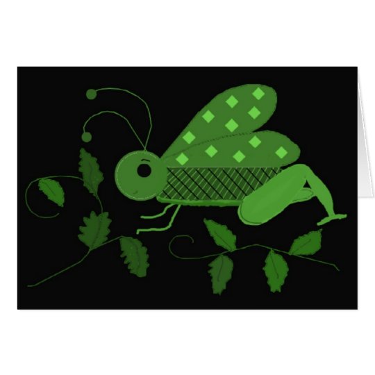 Tarjeta Saltamontes verde
