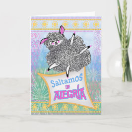 Tarjeta Saltamos de Alegría Felicitación Infantil Divertid