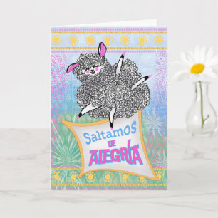 Tarjeta Saltamos de Alegría Felicitación Infantil Divertid