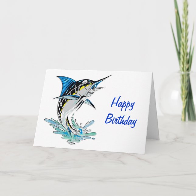 Tarjeta Saltando Marlin (Anverso)