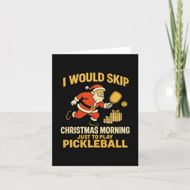 Tarjeta Saltar Navidades Por La Mañana Para Picklell Santa (Anverso)