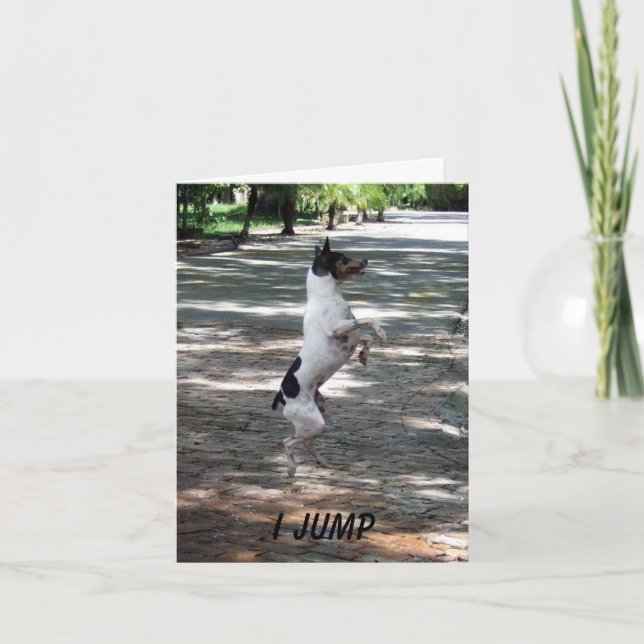 Tarjeta Salte para la alegría (Anverso)