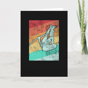 Tarjeta Salto con Pértiga Vintage Retro