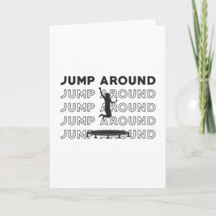 Tarjeta Salto de Trampoline Alrededor Del Gigante De Tramp