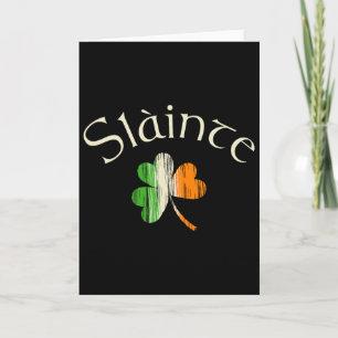 Tarjeta Salud Bandera Irlandesa Trébol de Irlanda St Patri