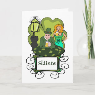Tarjeta Salud Brindis por el Día de San Patricio en Pub