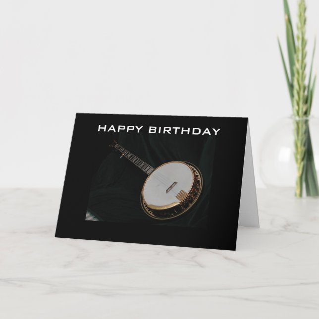 TARJETA SALUD DE CUMPLEAÑOS DE BANJO PICKER (Anverso)