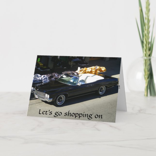 TARJETA SALUD DE CUMPLEAÑOS DE BUICK CLÁSICO (Anverso)