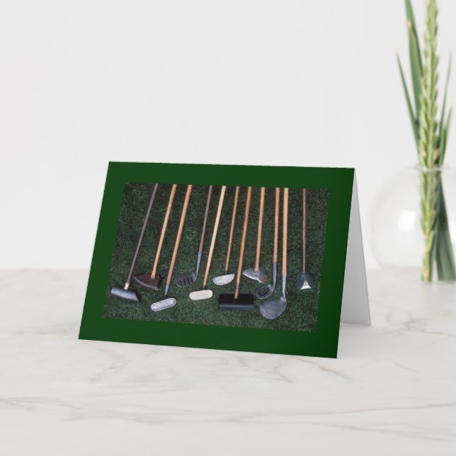 TARJETA "SALUD DE GOLF EN TU CUMPLEAÑOS CLÁSICO" (Anverso)