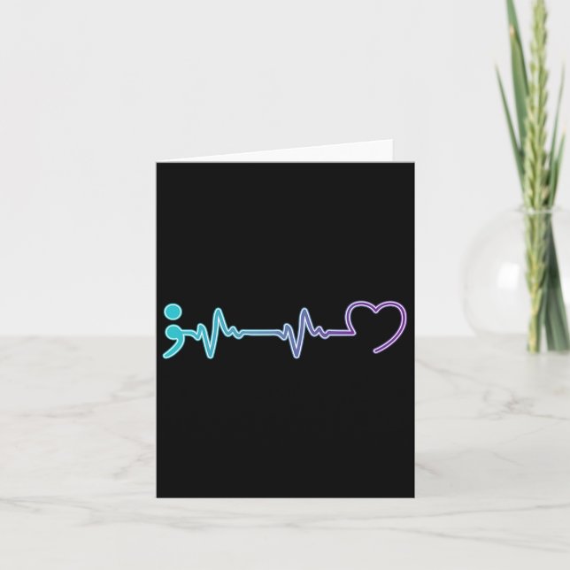 Tarjeta Salud Enfermedad latido Prevención del suicidio (Anverso)