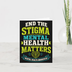 Tarjeta Salud mental acabar con el estigma