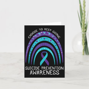 Tarjeta Salud Mental Conciencia sobre el Suicidio Arcoíris