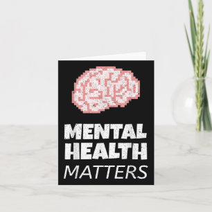 Tarjeta Salud Mental Concienciación Conciencia El Cerebro