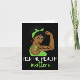 Tarjeta Salud Mental Concienciación Sobre La Cinta Verde D