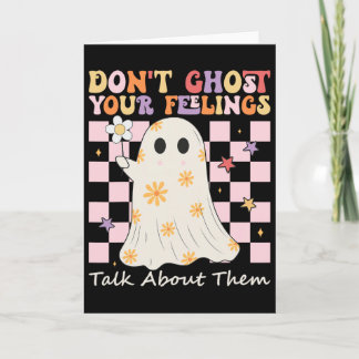 Tarjeta Salud Mental Halloween No Ghostee Tus Sentimientos