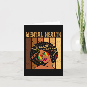 Tarjeta Salud mental Historia negra afroamericana de afroa