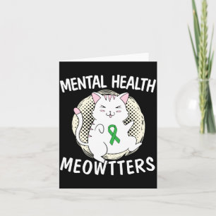 Tarjeta Salud Mental Hombres Gatos Amantes Terminan La